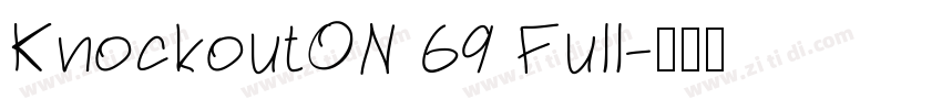 KnockoutON 69 Full字体转换